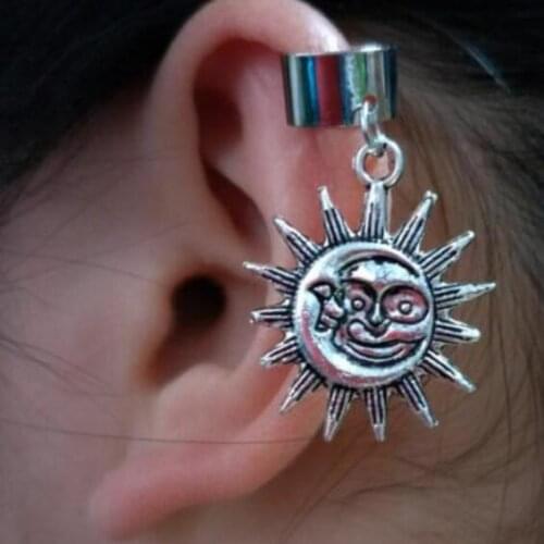Ex295 European Fashion Vintage alloy sun No piercings ear clip Womens Jewelry Accessories 1pcs