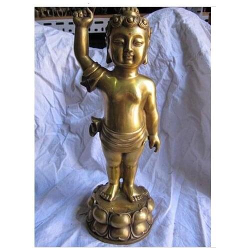 Art Brass Copper home decoration Tibetan pure brass tibet buddhism baby buddha sakyamuni statue
