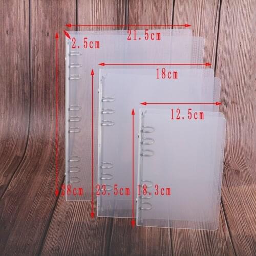 Creative Ring Binder B5/a567 Pp Notebook Planner PP Cover Accessory Transparent 6 Holes Office School Supplies Stationery Store