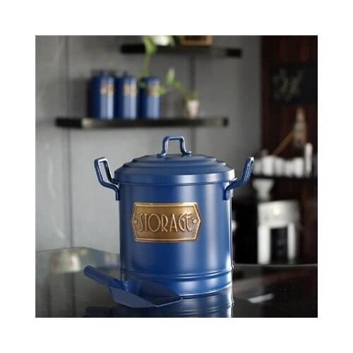 The Mia Cobalt Blue Galvanized Legumes Bucket