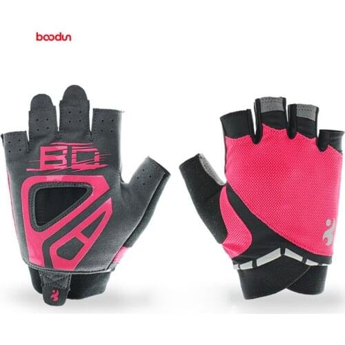 Boodun New Women 's Half Finger Gloves for MTB Road Bicycle Racing Riding Hiking Gloves Cycling Outdoor Sports wear Gloves