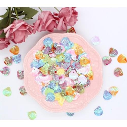 KSCRAFT Mixed Colors 18*20mm Shell Shape Sequins PVC Flat for DIY Scrapbooking Card Making Craft Decorations
