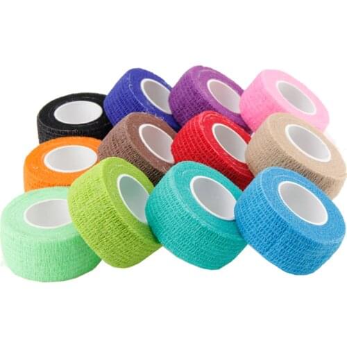 18 rolls 2.5cm Self Adhesive Elastic bandage Cohesive Bandage For Finger