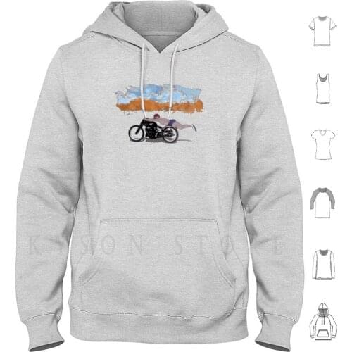 Rollie Free The Flying Mile Hoodies Long Sleeve Rollie Free 1948 Vincent Black Lightning Bonneville