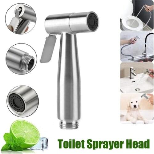 WUJIE Toilet Bidet Sprayer Bathroom Washing Shower Handheld Water Spray Stainless Steel Rinse Gun Spray For Bathroom Accessories