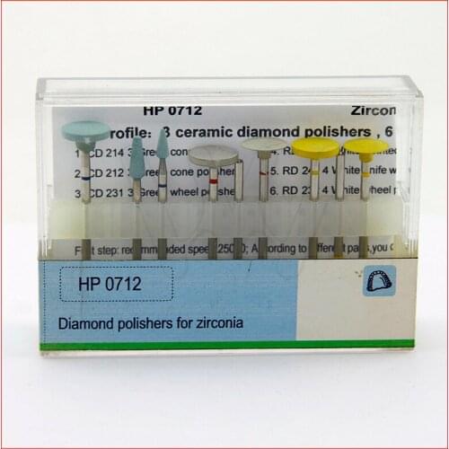 Dental Diamond Polisher For Zirconia Smoothing High Gloss Polishing HP0712