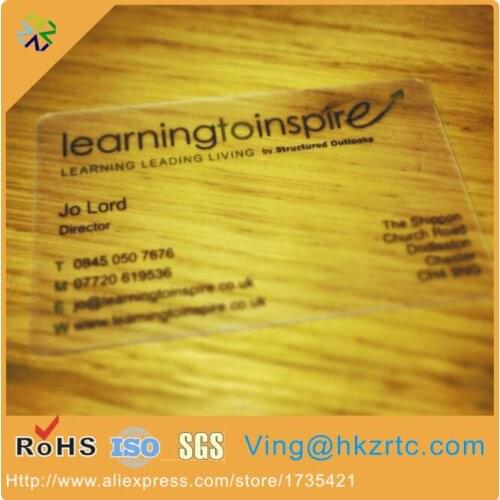 1000pcs/lot) Matt finish Plastic Transparent Business Cards/Visiting Cards/ Name Cards