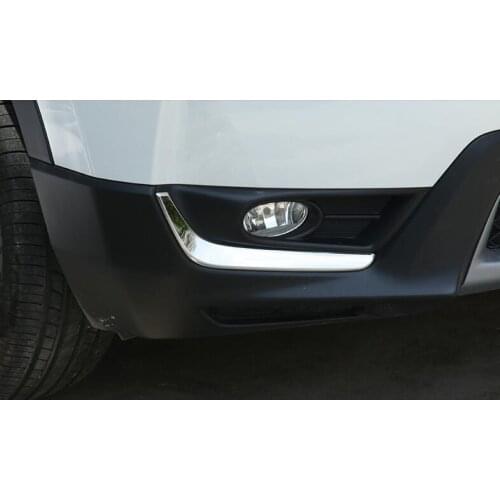 2PCS STAINLESS STEEL FRONT FOG LIGHT COVER TRIM STICKER MOLDING GARNISH LAMP ACCESSORIES FIT FOR 2017 2018 HONDA CRV CR-V