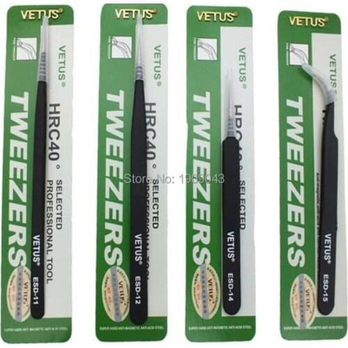 20pcs Vetus ESD-10,ESD-11,ESD-12,ESD-14 ESD-15 Original Authentic Anti-Static Tools Tweezers Eyelash Curler