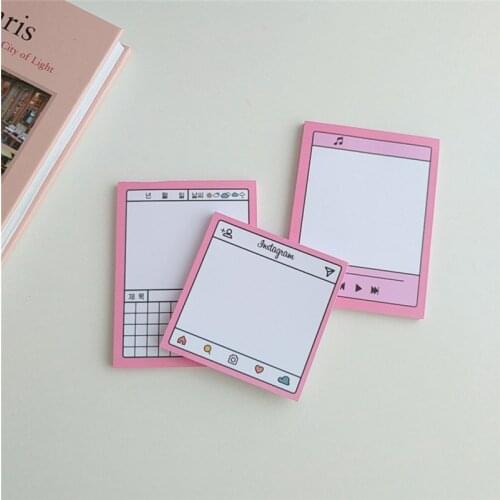 50 Sheets Korean Ins Dialog Memo Pad Kawaii Sticky Notes Girl Diary DIY Decorative School Notebook Non-sticky Stationery