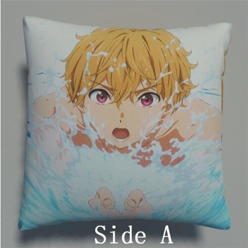 Free! Hazuki Nagisa Anime Manga Two Sides Pillow Cushion Case Cover Cosplay Gift New 707