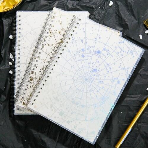 Creative Starry Edge Bronzing Series A5,B5 Notebook Laser Coil Notepad Diary Book Gift Stationery