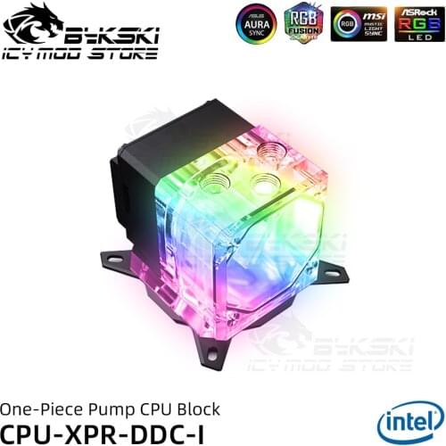 Bykski DDC One-piece Pump CPU Block A-RGB For Intel 6M Head 700L/H Basic Copper Heatsink Acrylic PC Water Cooling CPU-XPR-DDC-I