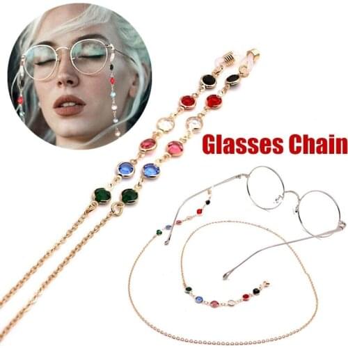 Fashion Glasses Chain For Women Retro Sunglasses Lanyards Glass Bead Eyewear Cord Holder Neck Strap Rope Eyeglasses Chain