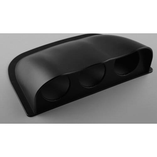 2'' 52mm Front Black Triple Dash Gauge Meter Pod 3 Hole Dashboard Mount Holder