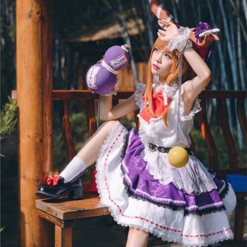 Hot Game Touhou Project Ibuki Suika Cosplay Costume Fashion Lovely Formal Dress Activity Party Role Play Clothing Custom-Make