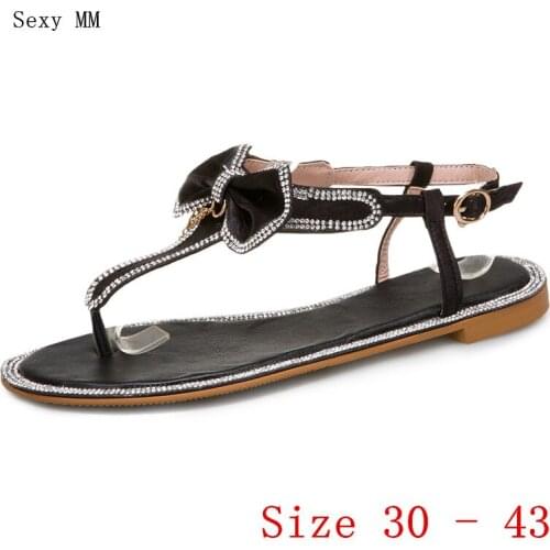 Summer Style Shoes Slides Women Flat Sandals Woman Shoes Flip Flops Slippers Sandals Small Plus Size 30 31 32 33 - 40 41 42 43