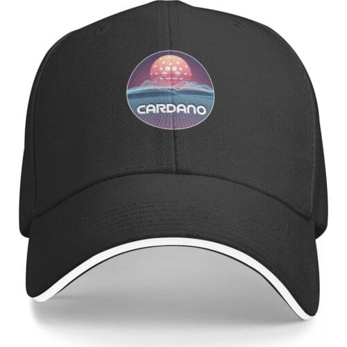 Cardano Space Sunset Digital Galaxy Crypto ADA Cryptocurrency Promo Mens and Womens casquette Print Anime Golf summer hat