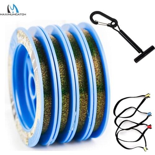 Maximumcatch (2x,3x,4x,5x) 50M Chameleon Invisible Fly Fishing Tippet Line with Tippet Holder & Spool Tender
