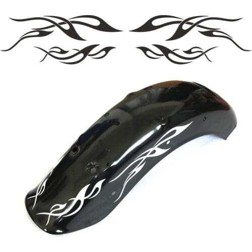 Rear Fender Flame Stickers Decals For Harley Sportster Dyna Softail Touring XL883 XL1200 Fat Boy Breakout Low Rider