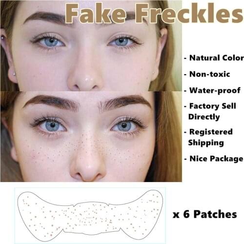Fake Freckles Tattoo Sticker Manufacturer French New Fashion Make Up Patches, Gorgeous Tache De Rousseur