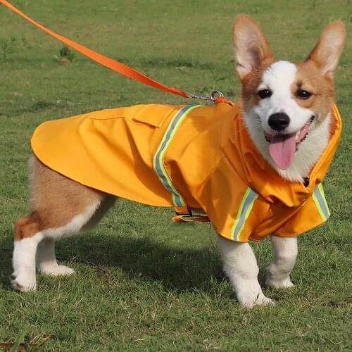 New Pet Raincoat Big Dog Golden Retriever Poncho Pet Waterproof Reflective Dog Rain Coat Pet Big Dog Clothes Costumes