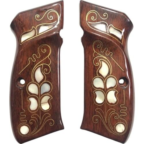 CZ 75, CZ 85 , CZ 75 B, CZ 85 B Special Series Laser Cutting Pearl Inlaid Wooden Grip Mod40
