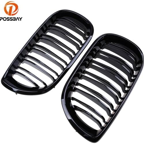 POSSBAY Car Front Center Wide Kidney Hood Grille Grills For BMW 3-Series E46 Touring 2001/2002/2003/2004/2005/2006 Facelift