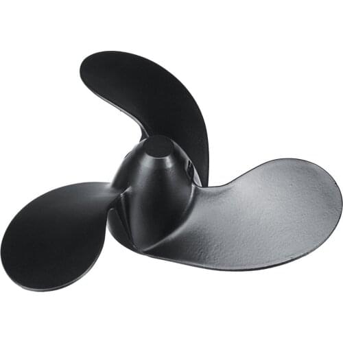 Aluminum Alloy 7.4x5.7 Outboard Propeller Marine Propeller 2.2-3.3HP R Rotating Black 309-64107-0 3 Blade Marine Engine Part