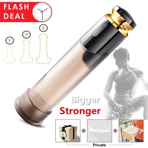 Electric Penis Pump USB Rechargeable Automatic Penis Enlargement Vacuum Pump Erection Male Masturbators Extender Sex Toy for Man