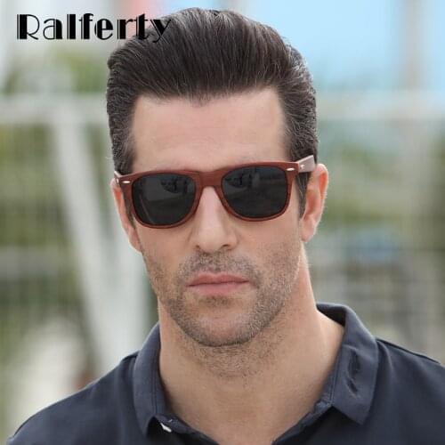 Ralferty Walnut Wood Sunglasses Men Women Mirror Sun Glasses Male UV400 Plastic Wooden Sunglass Shades Oculos High Quality K1530