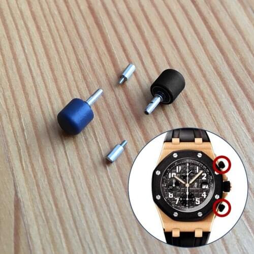 Rubber+steel waterproof pusher button fit Audemars Piguet Royal Oak Offshore 42mm chronography original 26170 watch