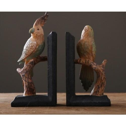 Northern European home sample plate house retro book room decoration product creative parrot bookcase