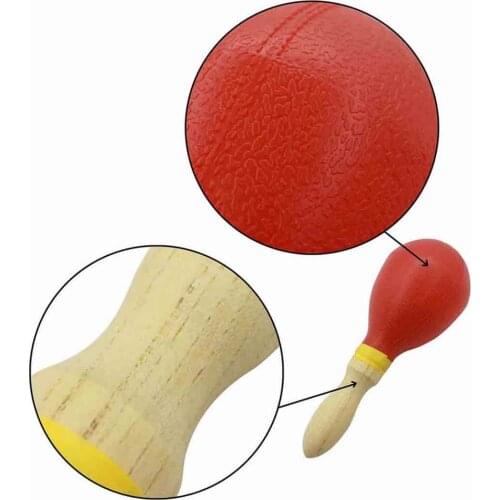 Percussion Standard Size Wooden Handles Maracas Rattle Musical Sand Hammer