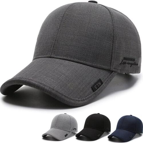 High quality unisex solid color side letter embroidery baseball cap rebound cap adjustable casual hip hop hat sunshade golf cap
