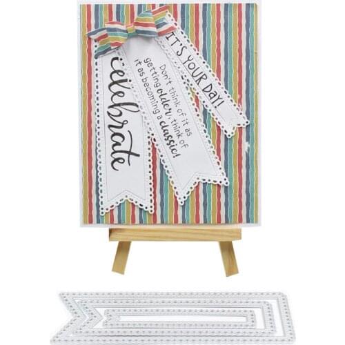 ZFPARTY Scalloped Edge Banner Tags Metal Cutting Dies Stencils for DIY Scrapbooking/photo album Decorative DIY Paper Cards