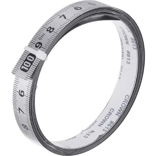 1PCs 1m Stainless Steel Miter Track Tape Measure Self Adhesive Metric Scale Ruler Rust-Proof Durable And Wear-Resistan Ruler