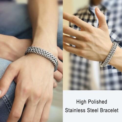 1PC Mens Bangles Titanium steel bracelet Punk Hip Hop Bracelet Boys Gift 4 Colors European American Style