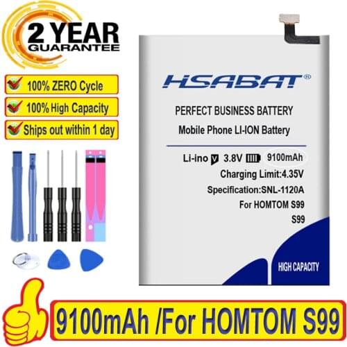 100% Original HSABAT 7100mAh Battery For HOMTOM S99