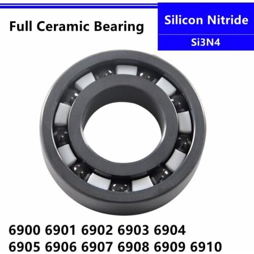 2pcs/5pcs Si3N4 6900 6901 6902 6903 6904 6905 6906 6907 6908 6909 6910 silicon nitride full Ceramic ball bearing
