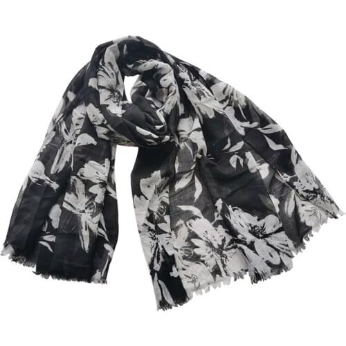 2021 Women Fashion Floral Printed Pattern Cotton Scarf Shawls Wraps Hijabs 10pcs/lot