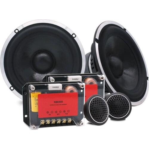 6.5 Inch 80W Car Speaker Audio Music Stereo Full Range Frequency Car Audio Crossover High Fidelity Sound Quality Car Horn