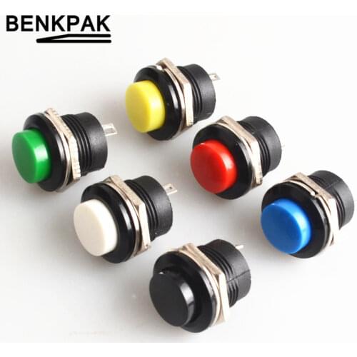 6pcs 16MM Self Return Momentary Push Button Switch 6A/125VAC 3A/250VAC
