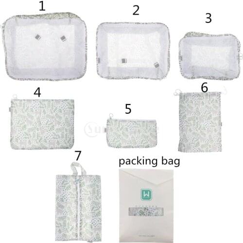7x Travel Packing Pouch Luggage Organiser Clothes Suitcase Storage Bag Cubes Waterproof Lightweight