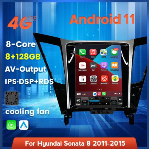 IPS Android 11 Car Radio For Hyundai Sonata 2011-2018 Navigation GPS Multimedia Video Player Wifi BT Stereo Head Unit NO DVD