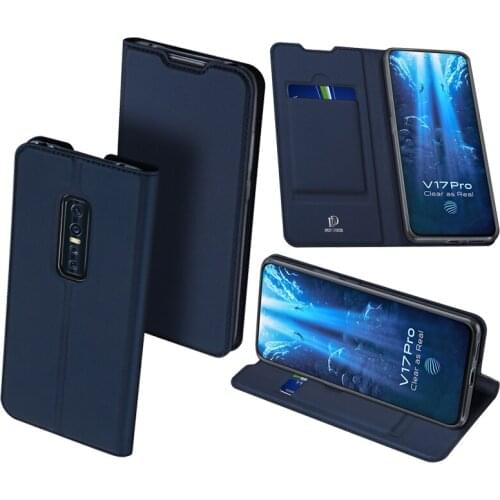 Dux Ducis Skin Touch Pu Leather Case For Vivo V17 Pro Luxury Thin Card Slot Flip Stand Case Cover For Vivo V17 Pro Phone Cases