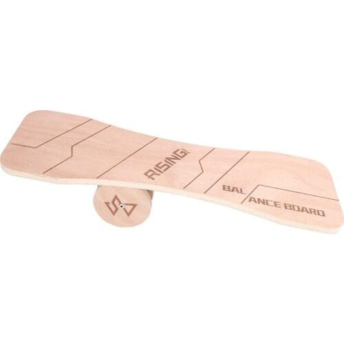 Wooden Balance Board Yoga Twisting Fitness Balance Plate Core Workout For Abdpminal Waist Legs Muscles Roller-Board Balancing