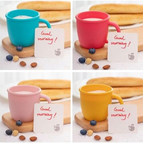 Baby Learn To Drink Cup Drinkware Silicone Cups LeakProof Water Cup Bottle 245ML P31B
