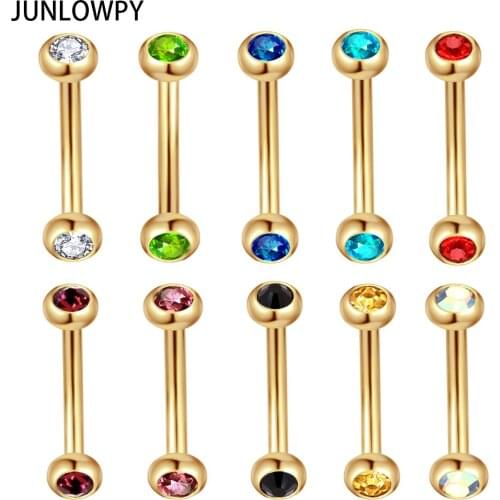 JUNLOWPY 100pcs/lot Surgical Piercing Nose Ring Ball Horseshoe Circular Ring Labret Nipple Hoops Nose Eyebrow Piercing Jewelry