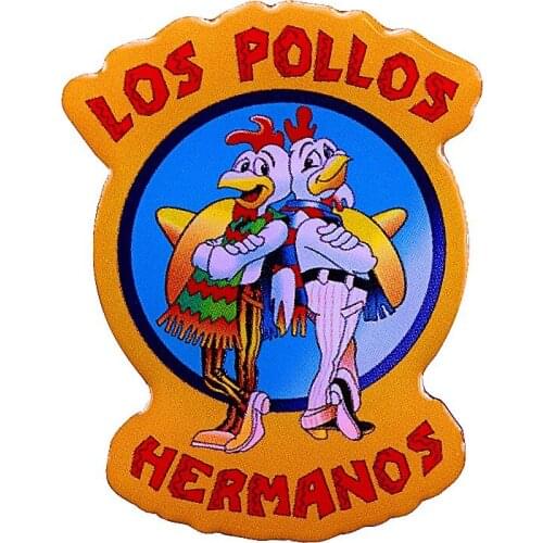 HOSENG Fried Chicken Opera Movie Brooch Funny Lapel Enamel Jewelry Pin Gift HS_376